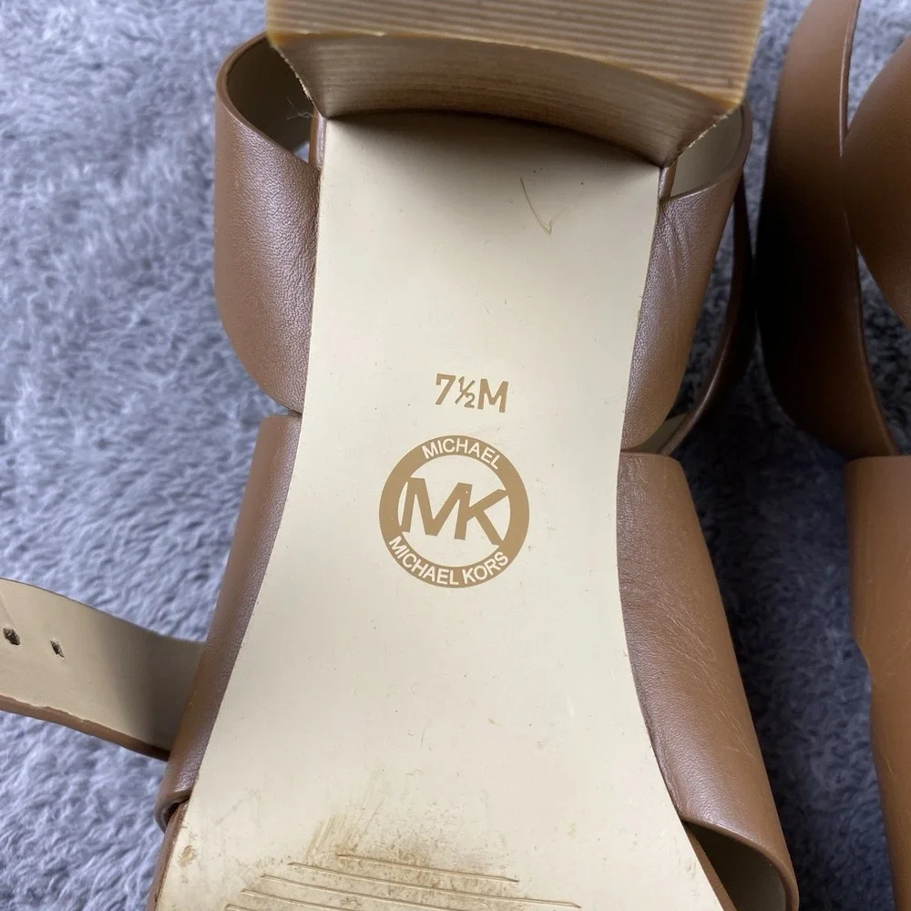 Michael Michael Kors Maribella Sandal Luggage‎ Womens 7.5 Brown